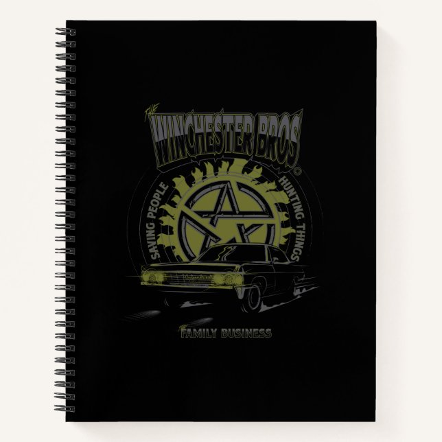 Cuaderno Gráfico de auto "The Winchester Bros" supernatural (Anverso)