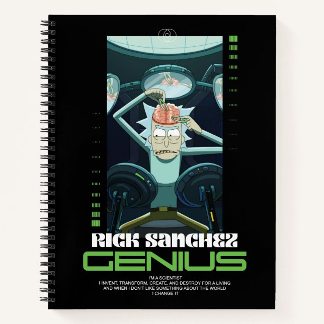 Cuaderno Gráfico de citas de Rick Sánchez Genius (Anverso)