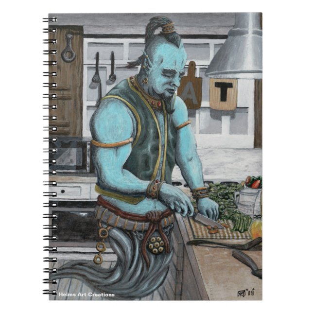 Cuaderno gráfico de cocina mágica de genio (Frente)