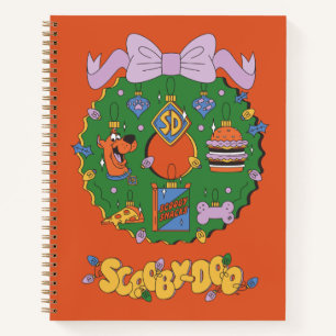 Cuaderno Gráfico de corona de snacks navideños de Scooby-Do