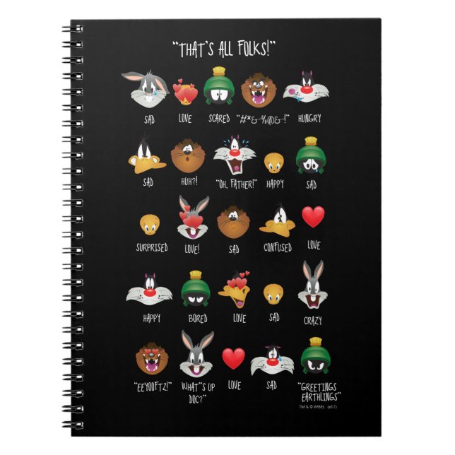 Cuaderno Gráfico de Emojis de TUNES DE LOONEY™ (Frente)