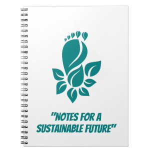 Cuaderno Gráfico de huella de hoja verde ecológico