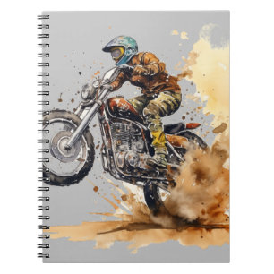 Cuaderno Gráfico de Ilustracion de acción de Carreras de mo