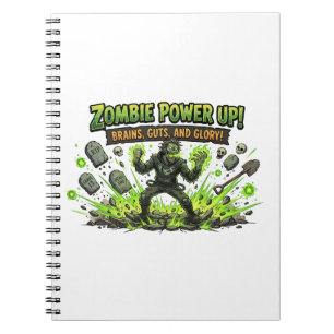Cuaderno Gráfico de jugador de poder zombie