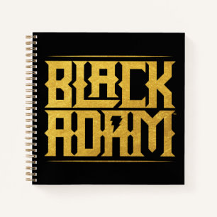 Cuaderno Gráfico de nombre apilado de Adam negro
