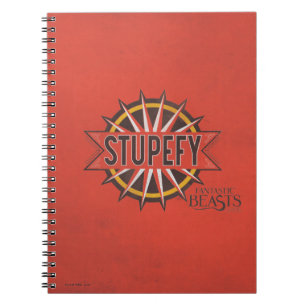 Cuaderno Gráfico de ortografía rojo y dorado Stupefy Spel
