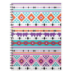 Cuaderno Gráfico de patrones tribales azteca