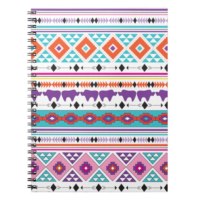 Cuaderno Gráfico de patrones tribales azteca (Frente)