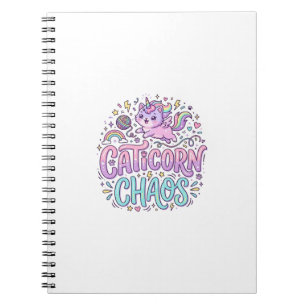 Cuaderno Gráfico de producto pastel lindo caos de Unicornio