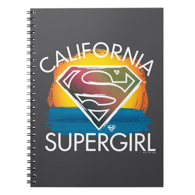 Cuaderno Gráfico de Sunset de Supergirl de California (Frente)