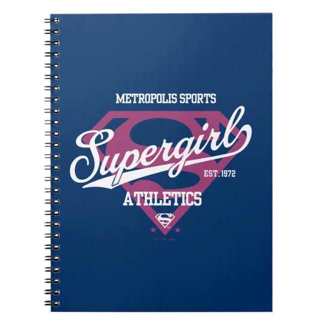 Cuaderno Gráfico de superchica Metropolis Sports Athletics (Frente)