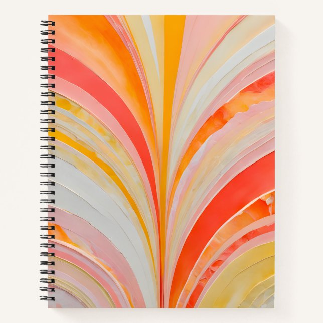 Cuaderno gráfico en espiral de arte colorido de pa (Anverso)