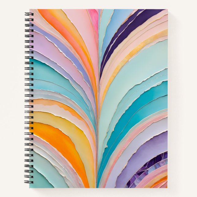Cuaderno gráfico en espiral de arte colorido de pa (Anverso)