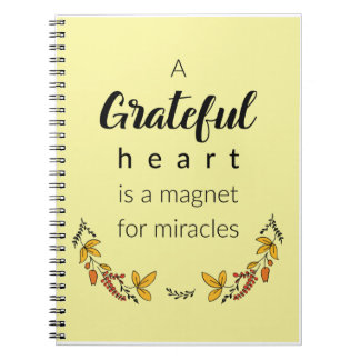 Cuaderno gráfico en espiral de citas de agradecimi