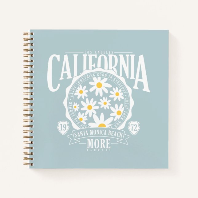 Cuaderno Gráfico floral de Los Ángeles California (Anverso)