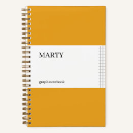 Cuaderno gráfico Marigold con monograma