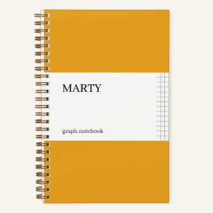 Cuaderno gráfico Marigold con monograma