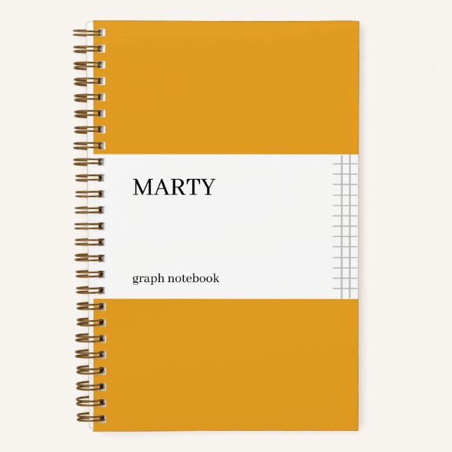 Cuaderno gráfico Marigold con monograma (Anverso)