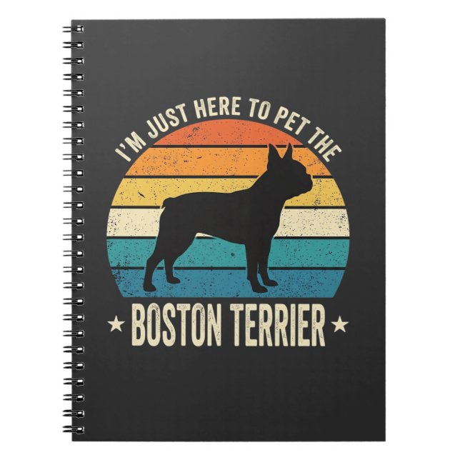 Cuaderno Gráfico Retro Amante Perro Boston Terrier_1 (Frente)