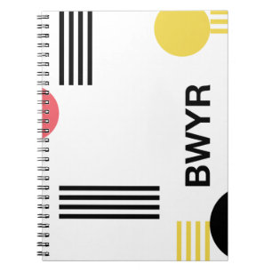 Cuaderno Gráfico urbano moderno con tipografía y formas
