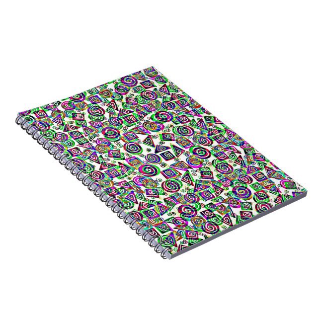 Cuaderno Gráficos abstractos brillantes (Lado Derecho)