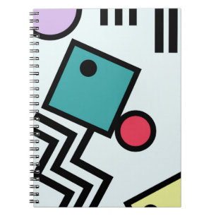 Cuaderno Gráficos abstractos del estilo del arte pop de 80