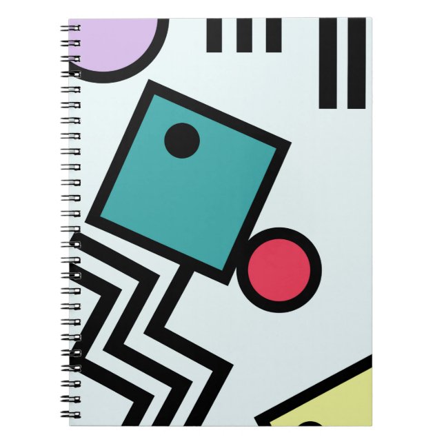 Cuaderno Gráficos abstractos del estilo del arte pop de 80s (Frente)