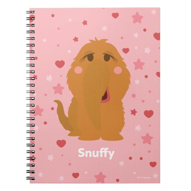 Cuaderno Gráficos de Corazones y Estrellas de Snuffy (Frente)