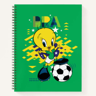 Cuaderno Gráficos de fútbol del equipo de Brasil TWEETY™