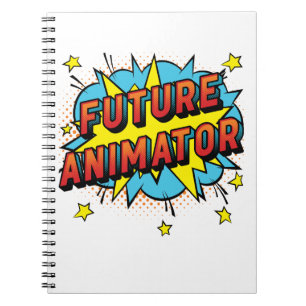 Cuaderno Gráficos de movimiento de animación de futuro