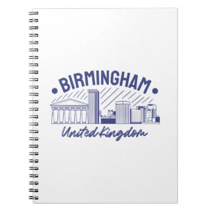 Cuaderno Gráficos del horizonte de Birmingham Reino Unido