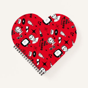 Cuaderno Gráficos nostálgicos de estilo del Pop retro de lo