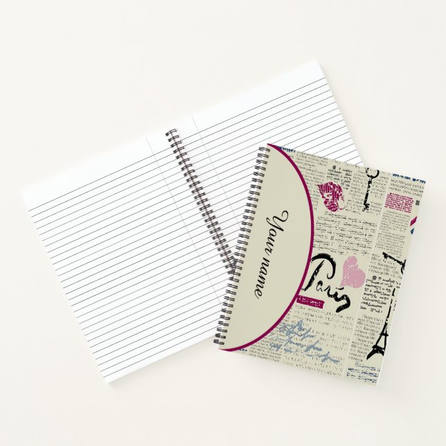 Cuaderno Gráficos personalizados de París (Interior)