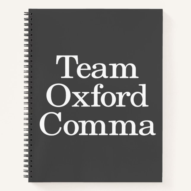 Cuaderno Grammar Humor Cita Gramoso Equipo Oxford Comma (Anverso)