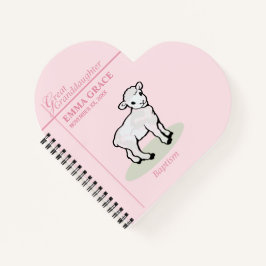 Cuaderno Gran Abuela Bautismo Cordero Chica Rosa