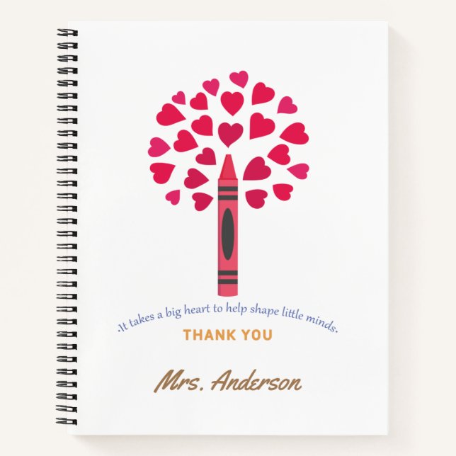 Cuaderno Gran árbol de crayón / Apreciación del profesor (Anverso)