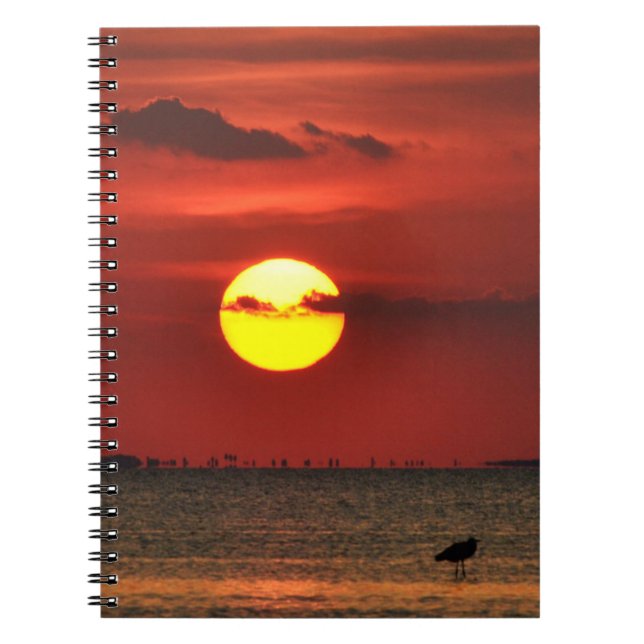Cuaderno Gran atardecer en agua para el Diario Padre (Frente)