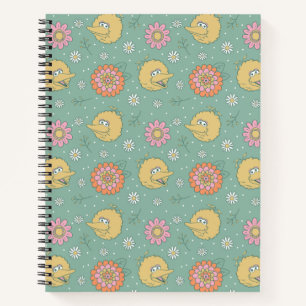 Cuaderno Gran Bird   Patrón floral de buenos vibraciones
