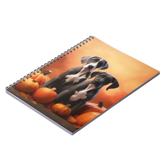 Cuaderno Gran Calabaza Delantera del Otoño de Papas (Lado Izquierdo)
