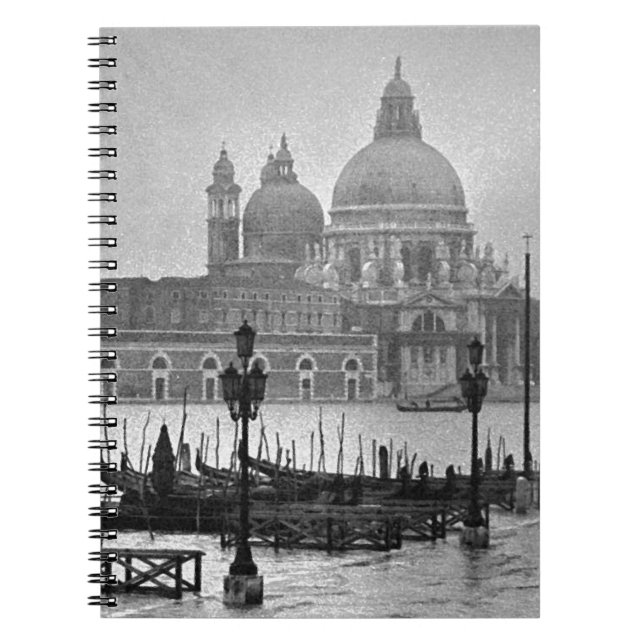 Cuaderno Gran Canal Blanco Negro Venecia Italia Viajes (Frente)