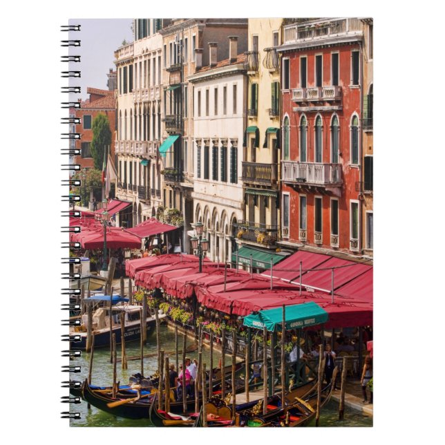 Cuaderno Gran Canal de Venecia Italia con góndolas (Frente)