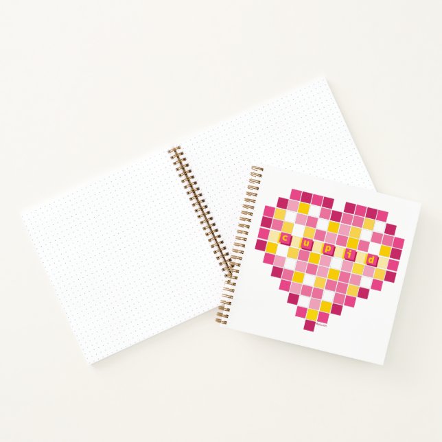 Cuaderno Gran Corazón de Pixel Cupido (Interior)