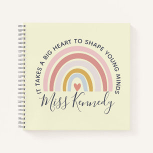 Cuaderno Gran corazón para moldear el rosa de la profesora 