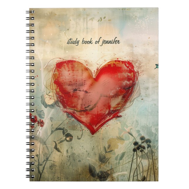 Cuaderno Gran corazón rojo (Frente)