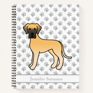 Cuaderno Gran Danés cervatillo Perro de dibujos animados li