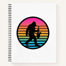 Cuaderno Gran Diseño en Espiral de Saxofón de Jazz Bigfoot