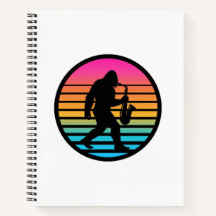 Cuaderno Gran Diseño en Espiral de Saxofón de Jazz Bigfoot 