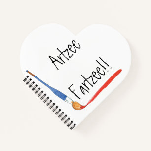 Cuaderno Gran diversión con forma de corazón de Artzee Fart