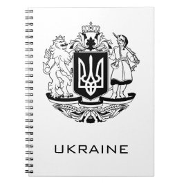 Cuaderno Gran Escudo de Armas de Ucrania Arte Monocromo Ref