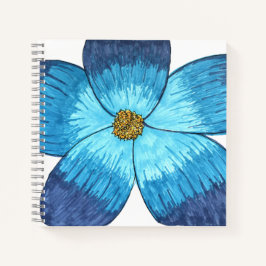 Cuaderno Gran Flor Azul